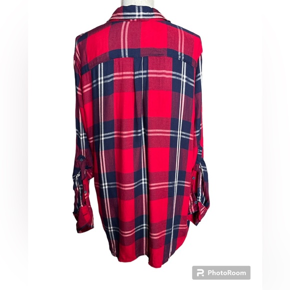 🎉HP🎉Woolrich 100% Rayon Plaid Button Down Flannel Shirt - Picture 3 of 7